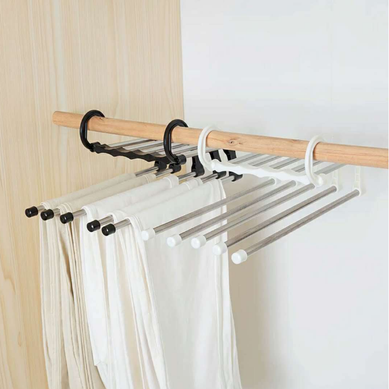 New Hot Sale Multi-layer Hanging Pants Storage Rack 5 In 1 Stainless Steel
