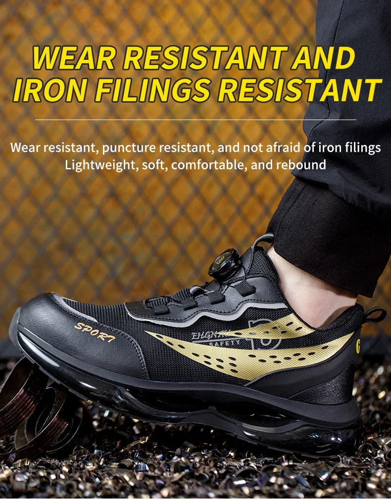 Work Sneakers Men Indestructible Shoes Work Safety Shoes With Steel Toe