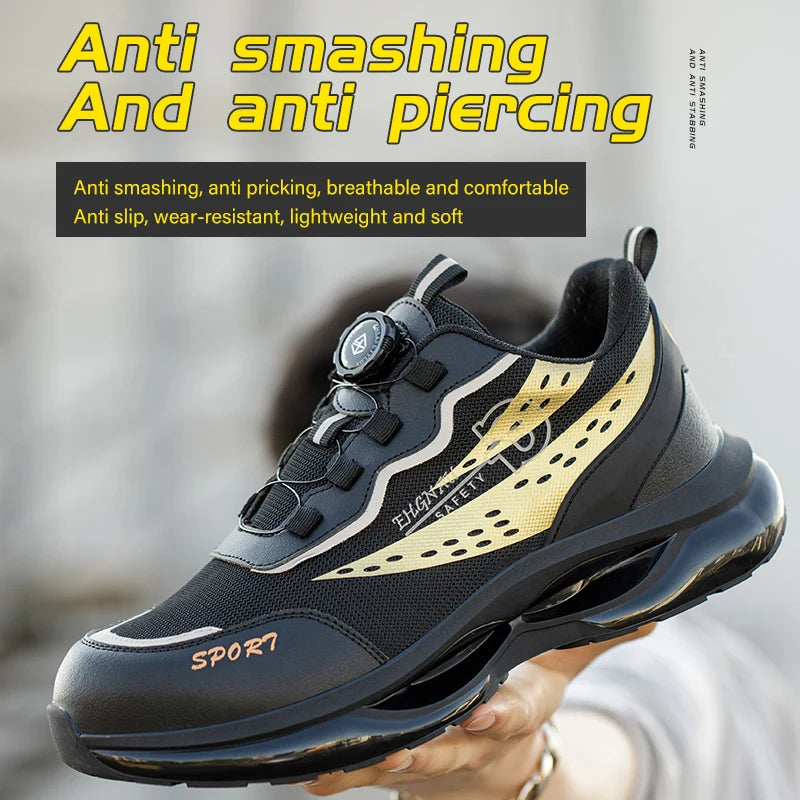Work Sneakers Men Indestructible Shoes Work Safety Shoes With Steel Toe
