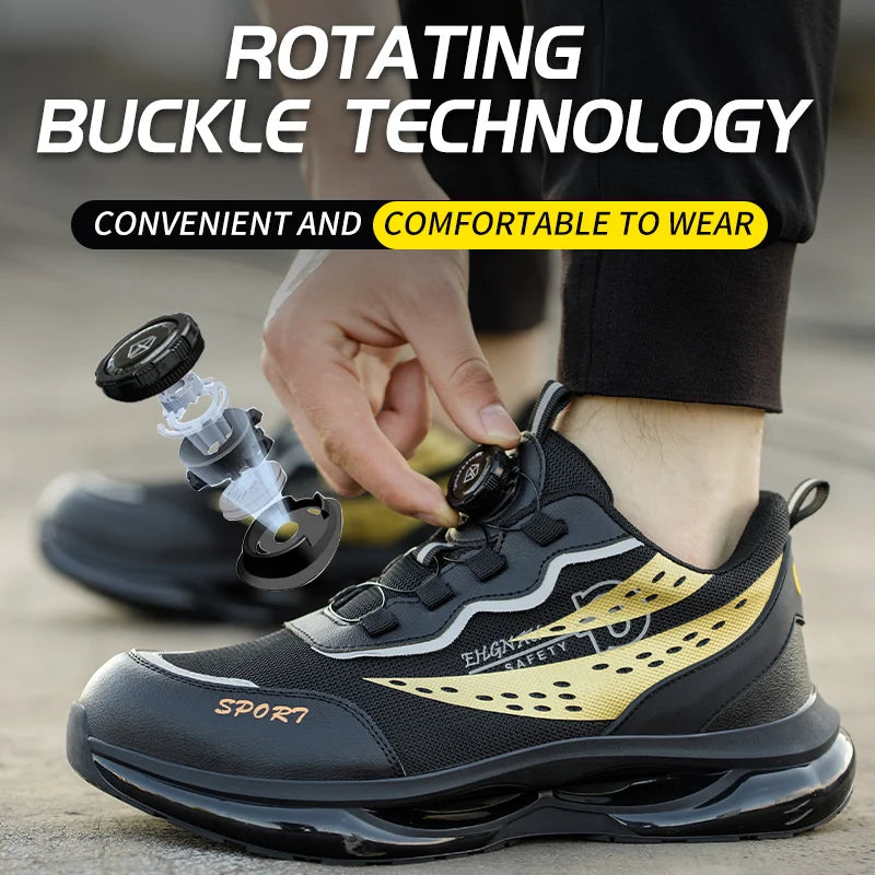 Work Sneakers Men Indestructible Shoes Work Safety Shoes With Steel Toe