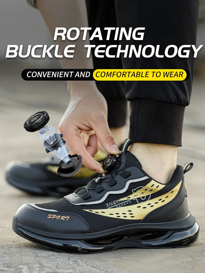 Work Sneakers Men Indestructible Shoes Work Safety Shoes With Steel Toe