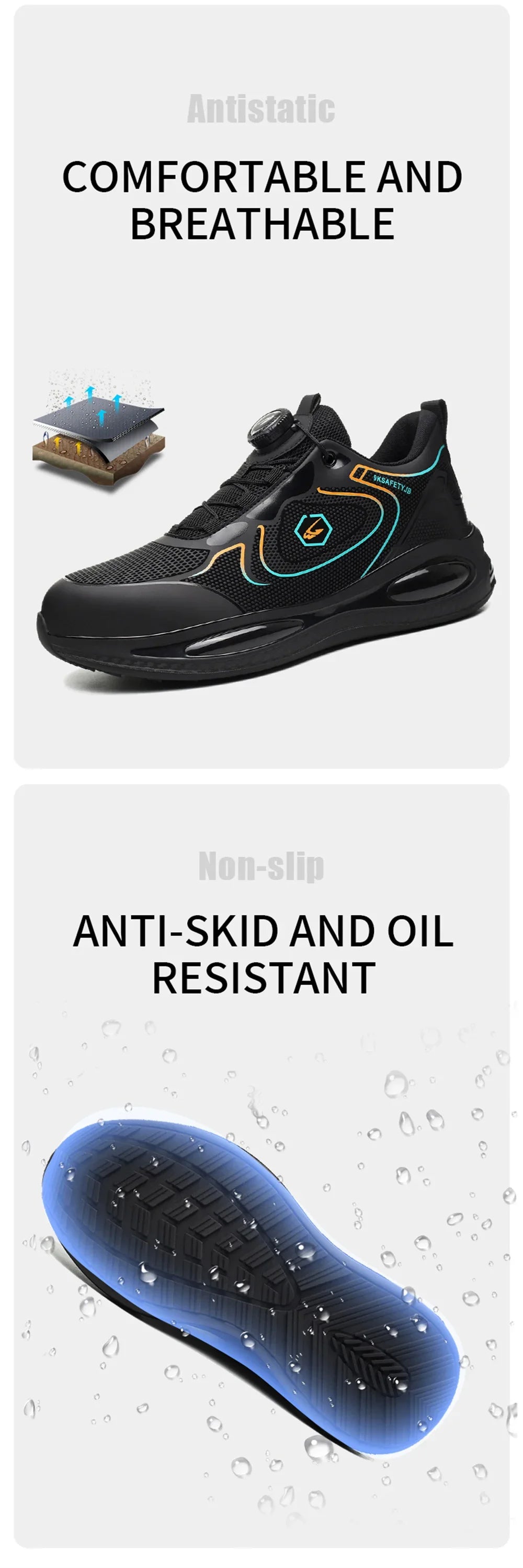 Steel Toe Work Shoes for Men