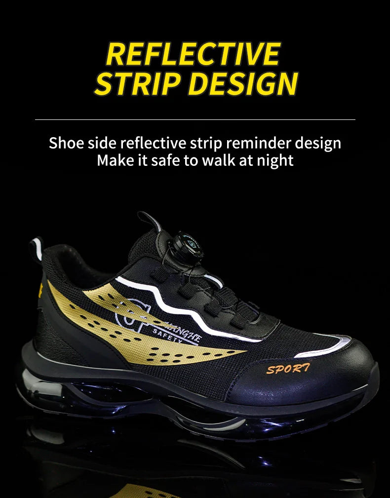 Work Sneakers Men Indestructible Shoes Work Safety Shoes With Steel Toe