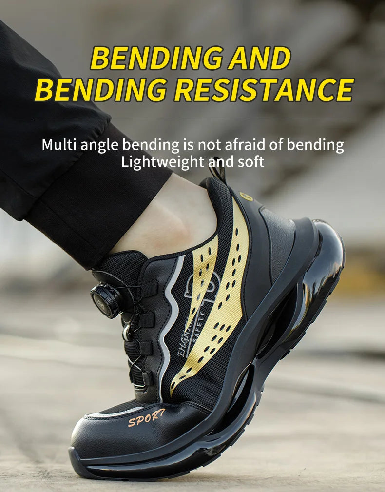 Work Sneakers Men Indestructible Shoes Work Safety Shoes With Steel Toe