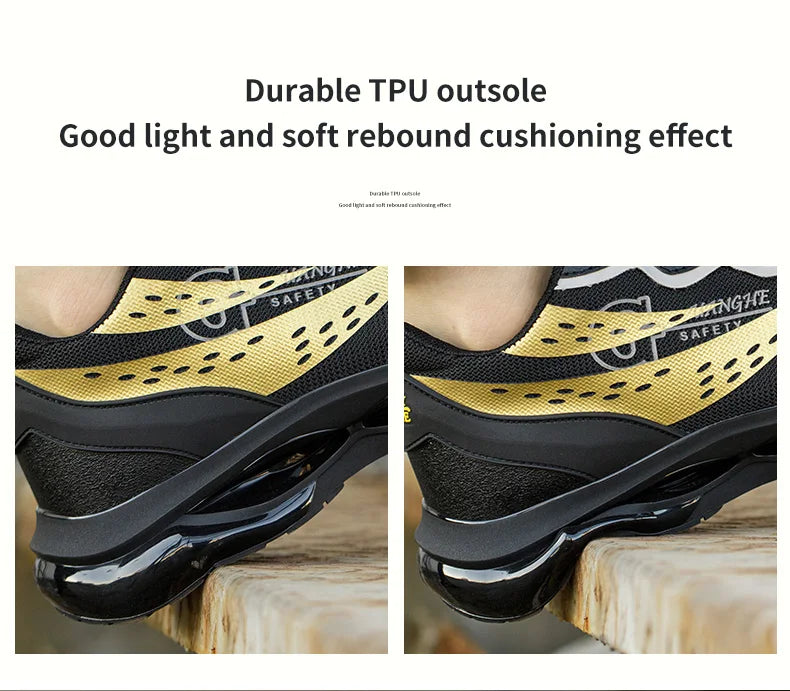 Work Sneakers Men Indestructible Shoes Work Safety Shoes With Steel Toe