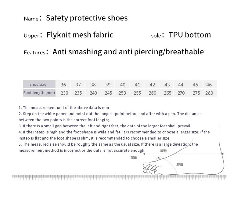 Work Sneakers Men Indestructible Shoes Work Safety Shoes With Steel Toe