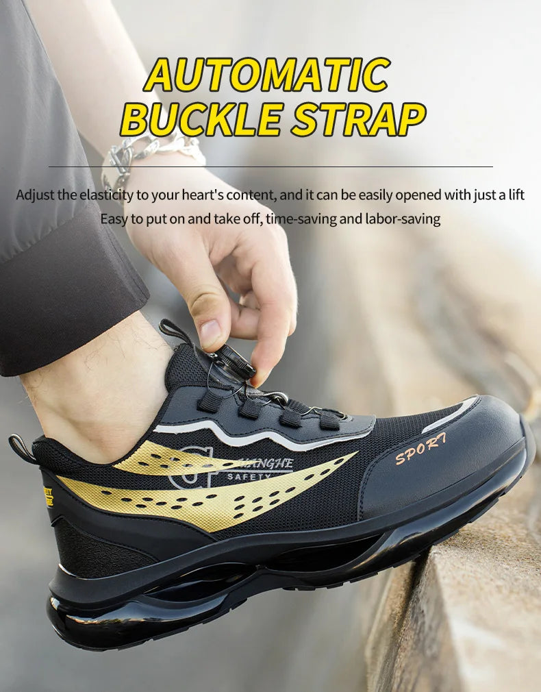 Work Sneakers Men Indestructible Shoes Work Safety Shoes With Steel Toe