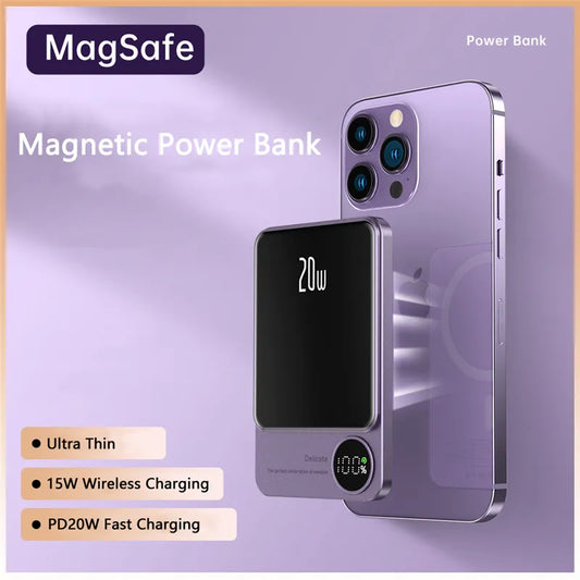 Magnetic Qi Wireless Charger Power Bank for iPhone 14 13 12 11 Samsung Huawei Xiaomi 22.5W Fast Charging Powerbank