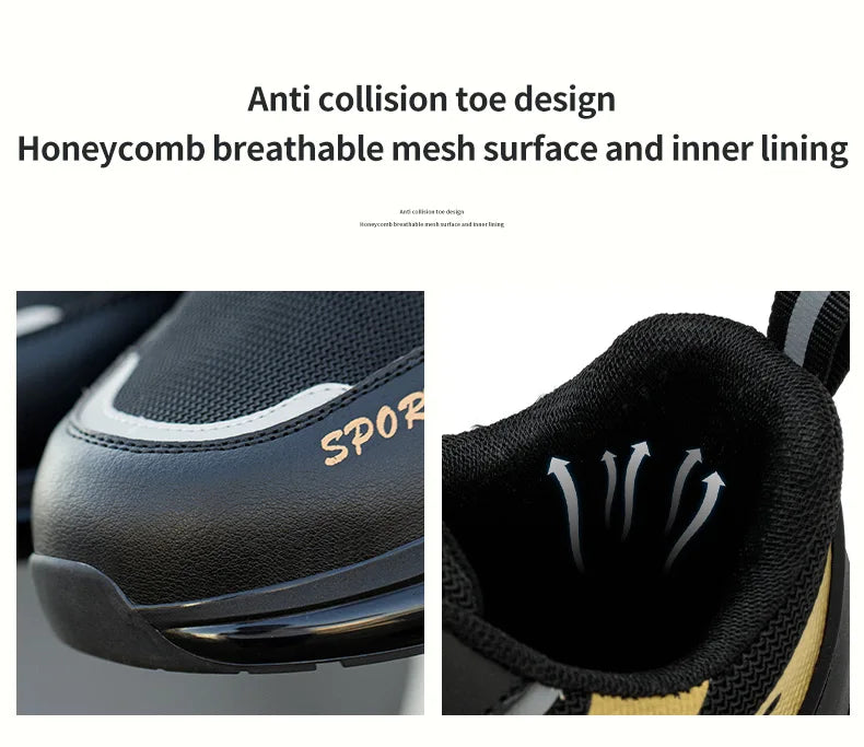Work Sneakers Men Indestructible Shoes Work Safety Shoes With Steel Toe