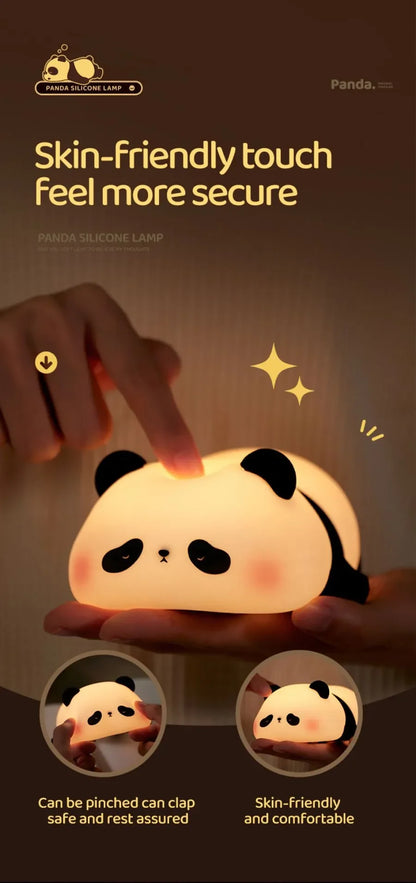 Niedliche LED Nachtlichter: Panda, Schaf, Hase – Silikon, USB-Aufladbar, für Kinderzimmer & Geschenke