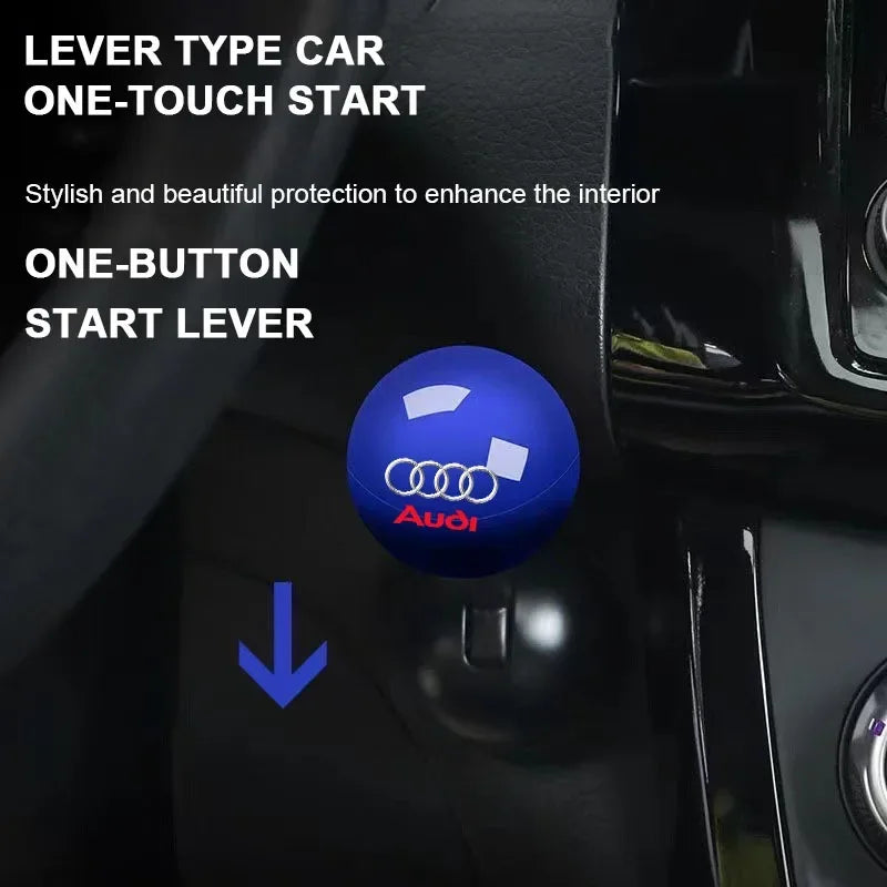 Creative Lifting Lever Type Car Start Ignition Stop Push Button Cover For Audi A4 A3 A5 A6 A7 A8 Q3 Q5 Q7 Q8 B5 B6 B7 B8 Sline