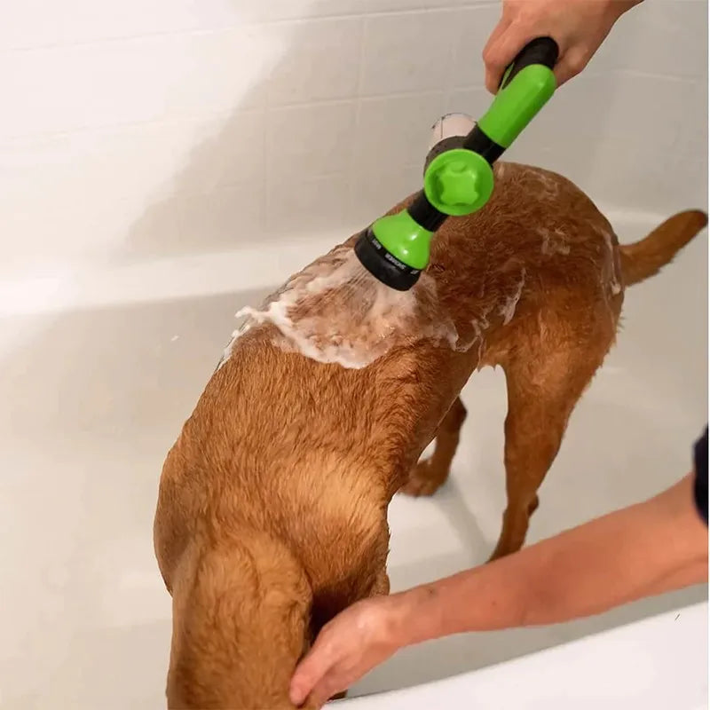 Hundedusche Pistole, 3-Modus,verstellbar, Haustierwaschmittel,  Wasserschaum, Reinigungswerkzeug für Hunde