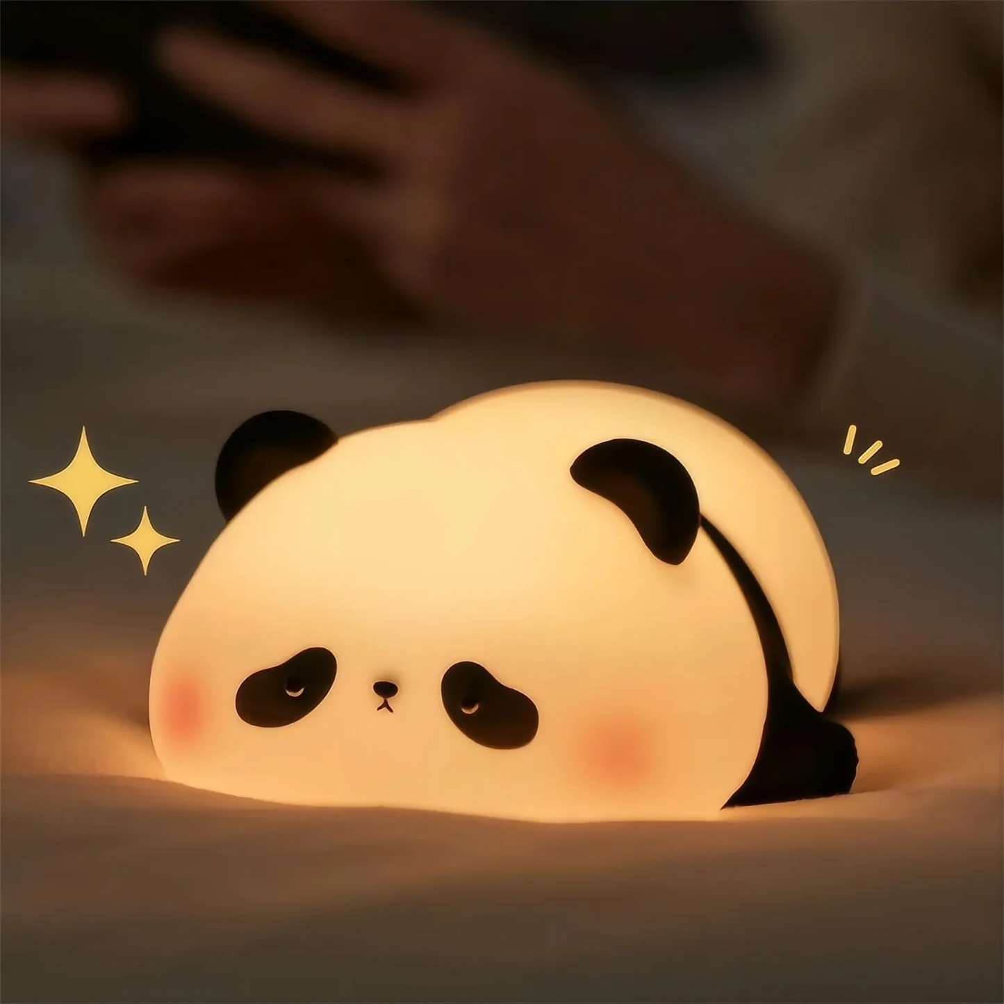 Niedliche LED Nachtlichter: Panda, Schaf, Hase – Silikon, USB-Aufladbar, für Kinderzimmer & Geschenke