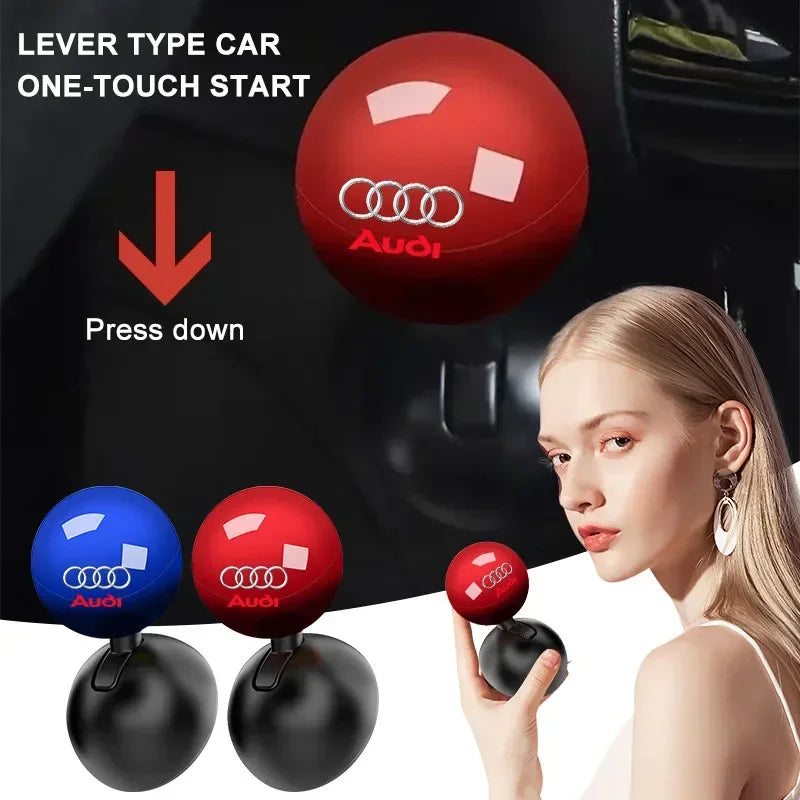 Creative Lifting Lever Type Car Start Ignition Stop Push Button Cover For Audi A4 A3 A5 A6 A7 A8 Q3 Q5 Q7 Q8 B5 B6 B7 B8 Sline