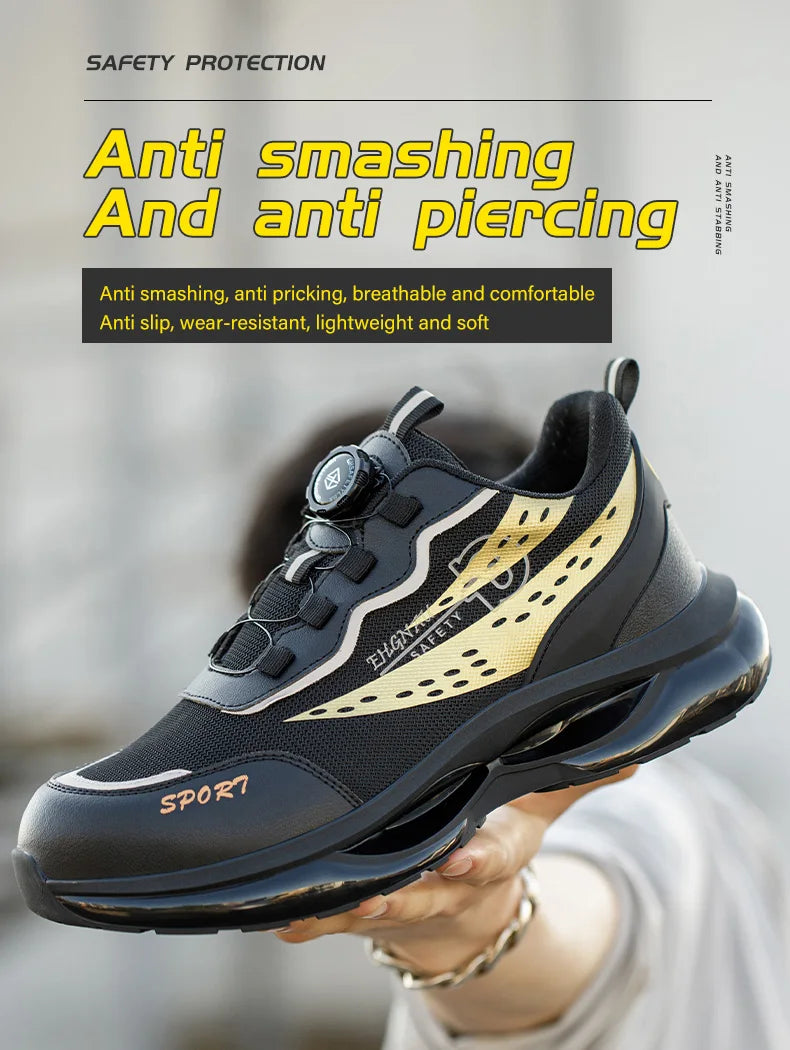 Work Sneakers Men Indestructible Shoes Work Safety Shoes With Steel Toe