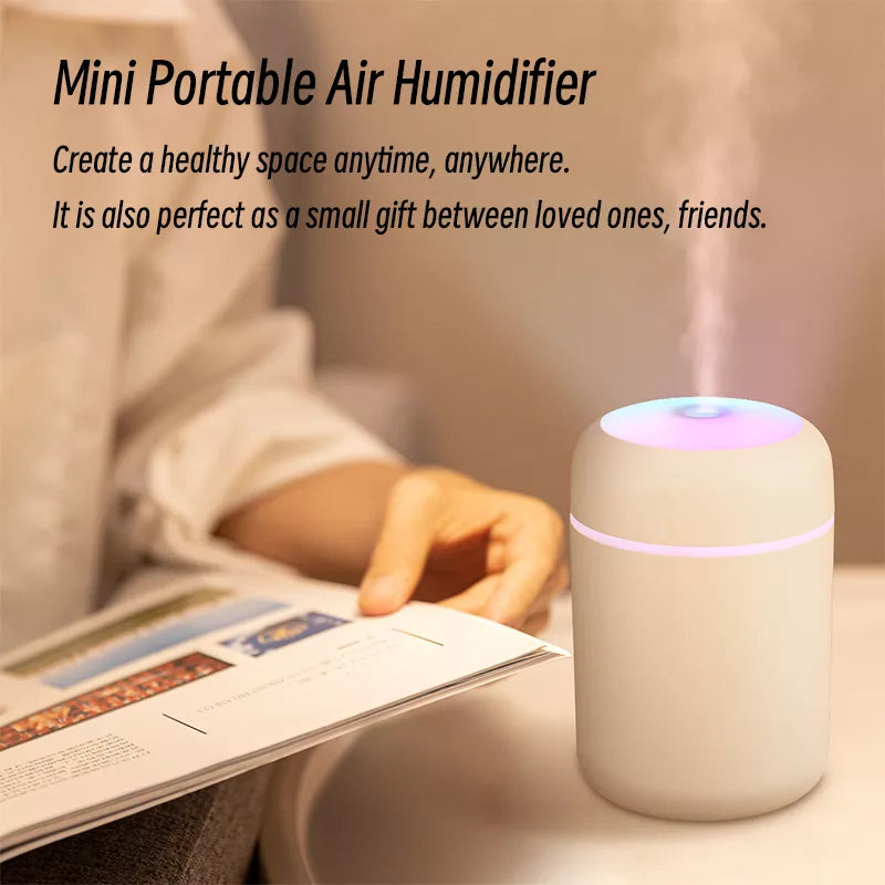 Air Humidifier, Portable Mini USB Aroma Diffuser With Cool Mist For Bedroom Home Car Plants Purifier Humificador