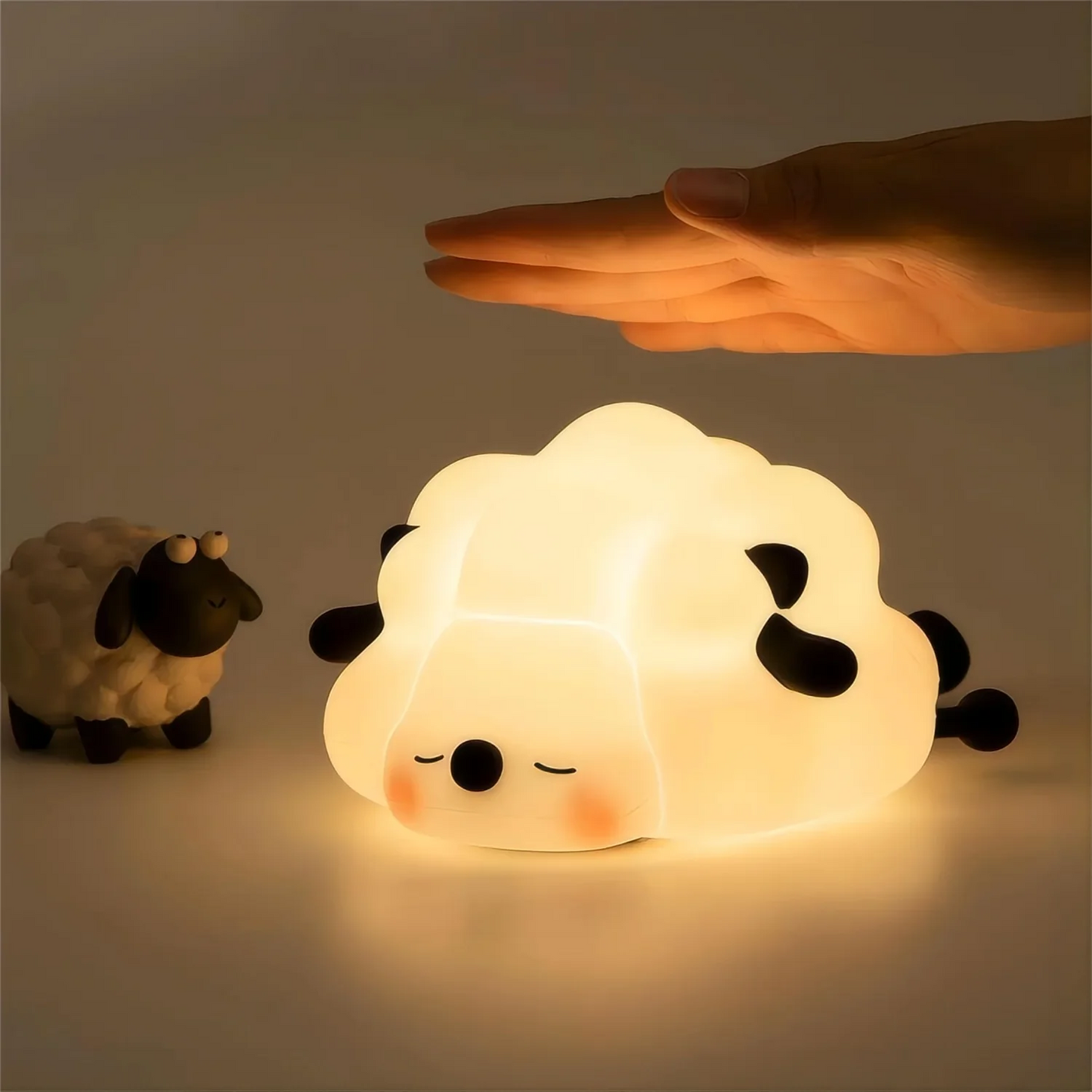 Niedliche LED Nachtlichter: Panda, Schaf, Hase – Silikon, USB-Aufladbar, für Kinderzimmer & Geschenke