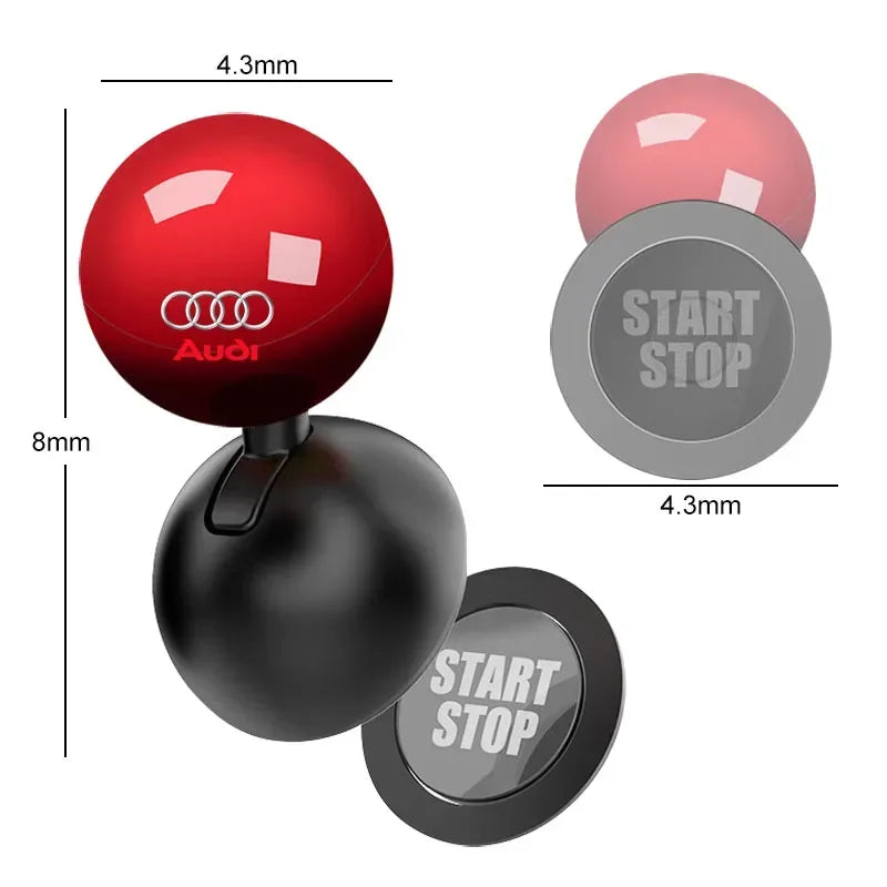 Creative Lifting Lever Type Car Start Ignition Stop Push Button Cover For Audi A4 A3 A5 A6 A7 A8 Q3 Q5 Q7 Q8 B5 B6 B7 B8 Sline