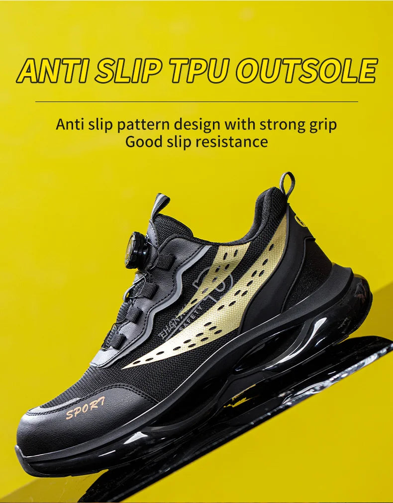 Work Sneakers Men Indestructible Shoes Work Safety Shoes With Steel Toe