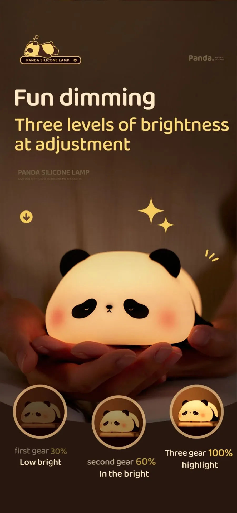 Niedliche LED Nachtlichter: Panda, Schaf, Hase – Silikon, USB-Aufladbar, für Kinderzimmer & Geschenke