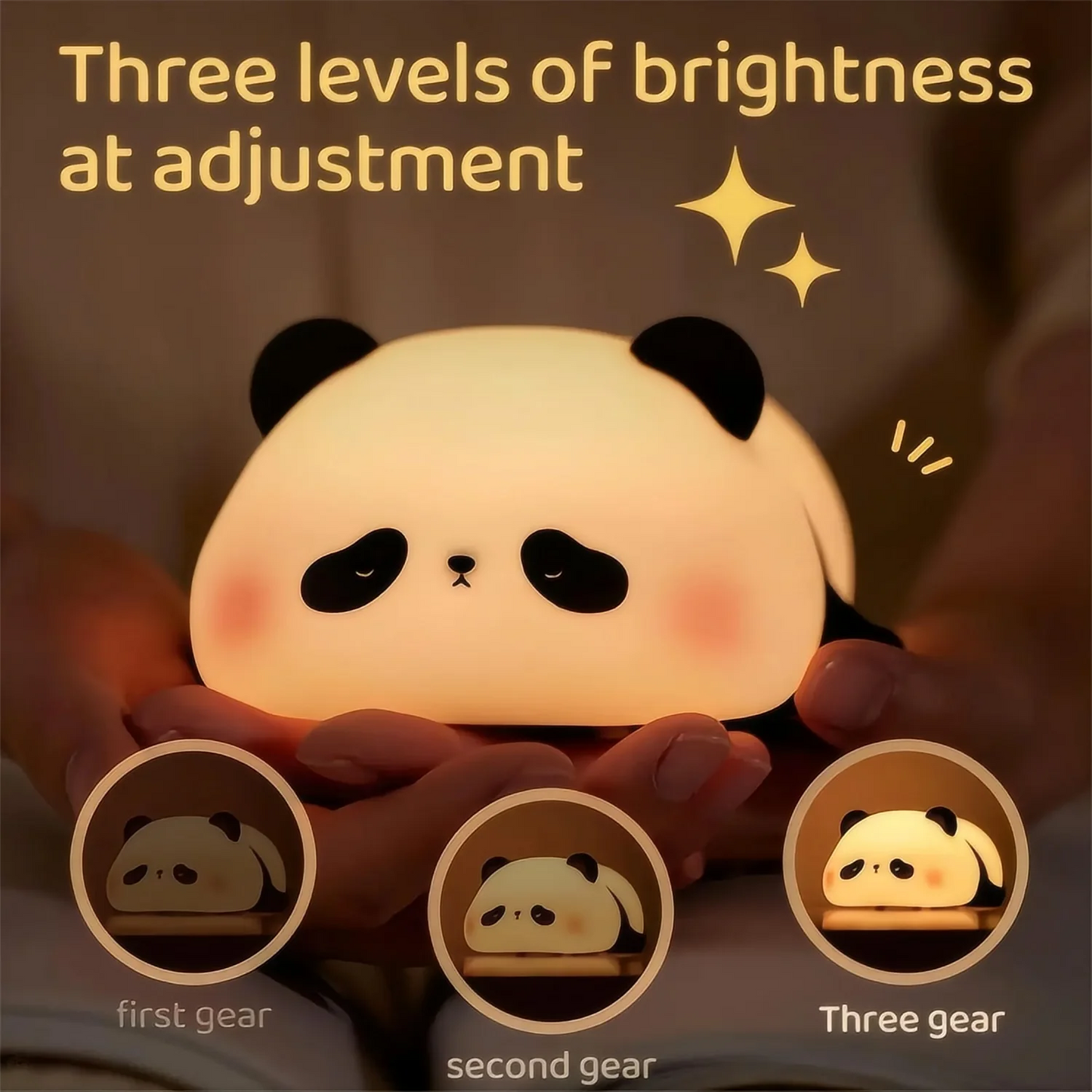 Niedliche LED Nachtlichter: Panda, Schaf, Hase – Silikon, USB-Aufladbar, für Kinderzimmer & Geschenke